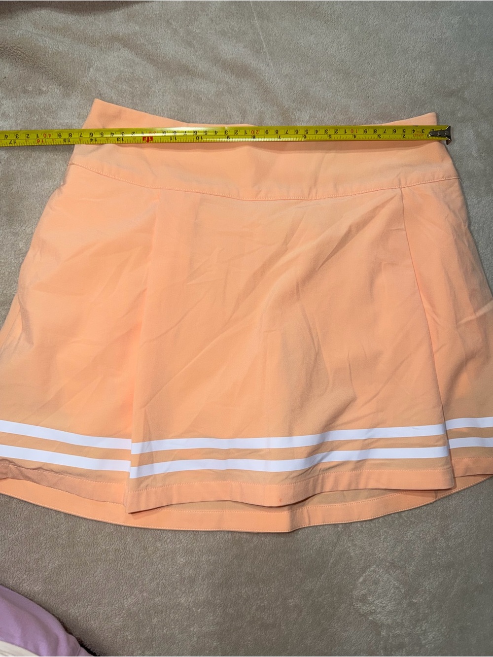 CALIA by Carrie Underwood Peach Athletic Skort with White Stripes